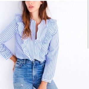Madewell Whitney Stripe Ruffle Blouse